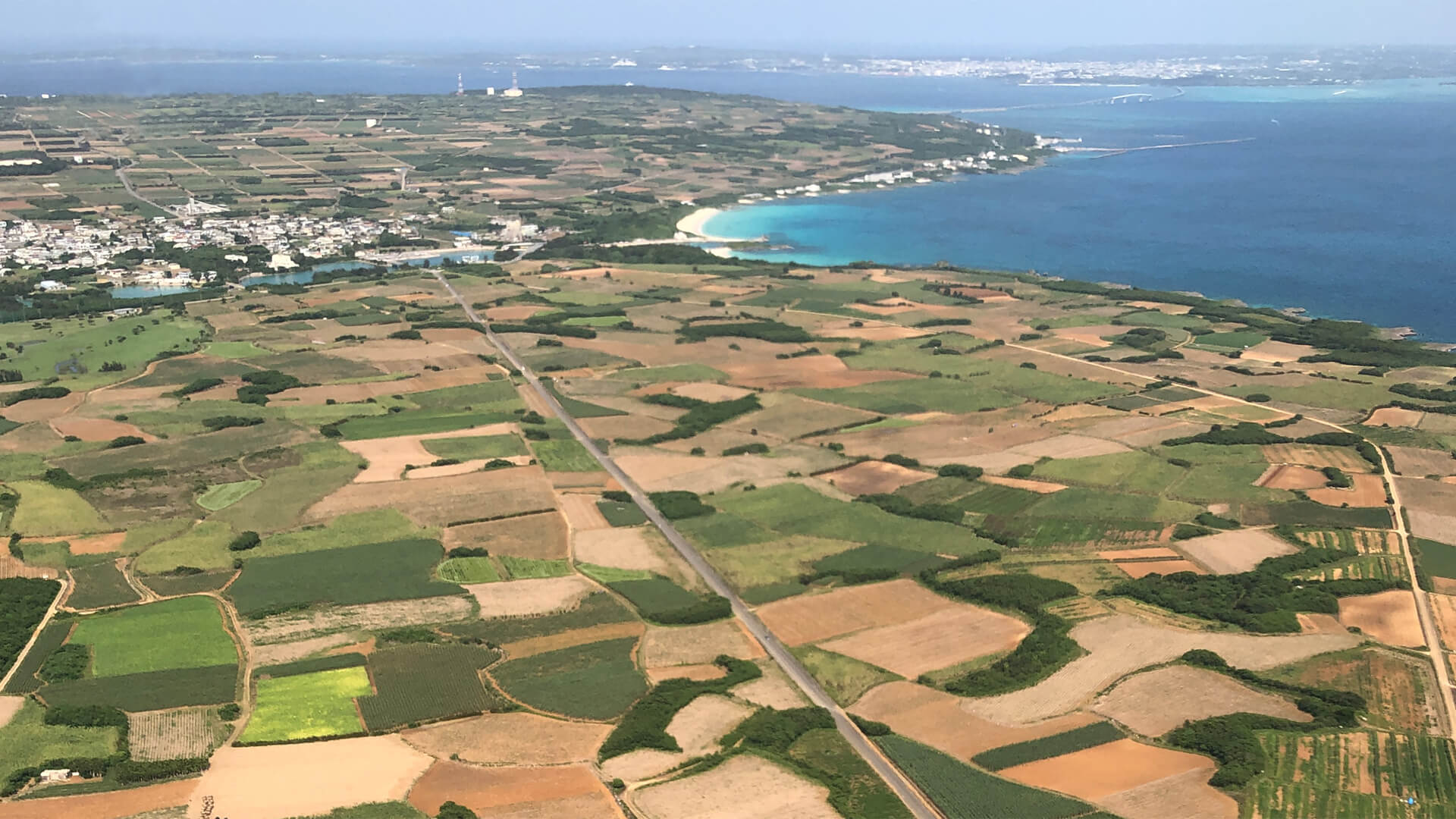 空から見た宮古島の農地