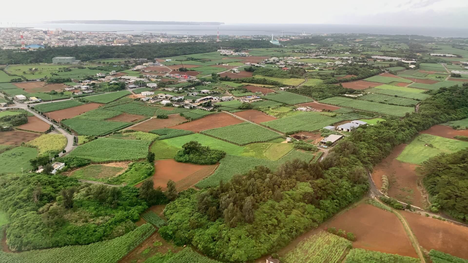 宮古島の農地空撮風景